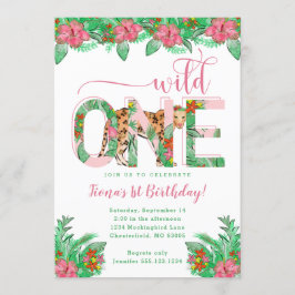 Invitación Primer cumpleaños de un leopardo salvaje