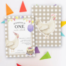 Primer Cumpleaños de Un Pollito Lindo Sin Género
