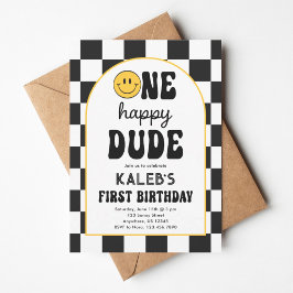 Invitación Primer Cumpleaños de Un Tipo Feliz