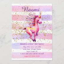 Primer cumpleaños de Unicorn Magic Watercolor Chic