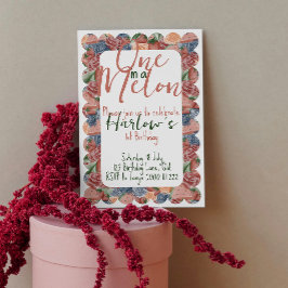 Invitación Primer cumpleaños de uno en melón - Invitan las vi