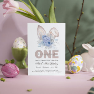 Invitación Primer cumpleaños de Watercolor Easter