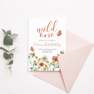 Invitación Primer cumpleaños de Wildflower