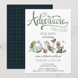 Invitación Primer cumpleaños de Woodland Adventure