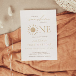 Invitación Primer cumpleaños del bebé Sunshine
