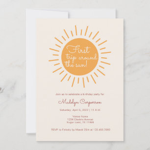Invitación Primer cumpleaños del Boho Sunshine
