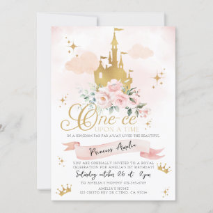 Invitación Primer cumpleaños del Castillo de la Princesa One-