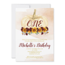 Primer cumpleaños del Chica de calabaza Sunflower 