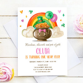 Invitación Primer cumpleaños del Chica del Día de San Patrici