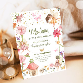 Invitación Primer cumpleaños del Chica del Jardín Forestal Ma