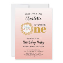 Primer cumpleaños del chica Leo Sun Rótulo