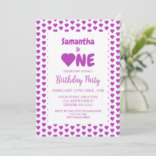 Invitación Primer cumpleaños del corazón