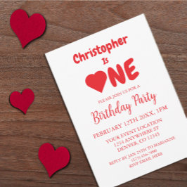 Invitación Primer cumpleaños del corazón