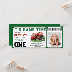 Invitación primer cumpleaños del equipo de fútbol de primer a