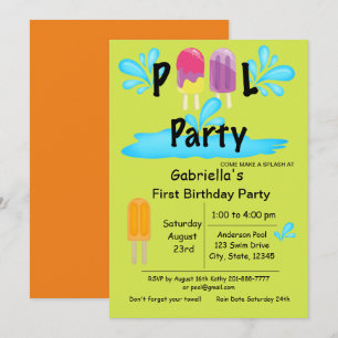 Invitación Primer cumpleaños del Fiesta del grupo de Guay Sum