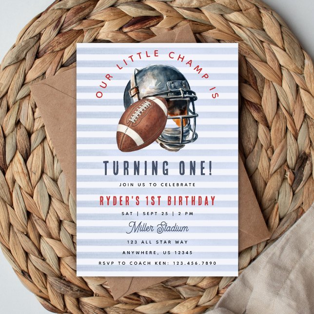 Invitación Primer cumpleaños del fútbol (Subido por el creador)