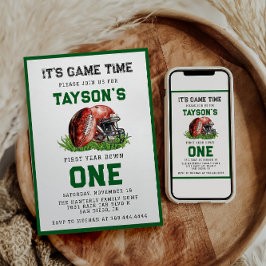 Invitación Primer cumpleaños del fútbol al primer año