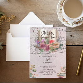 Invitación Primer cumpleaños del libro de relatos de hadas