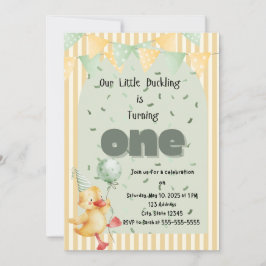 Invitación Primer cumpleaños del pato