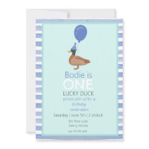 Primer cumpleaños del Pato Afortunado