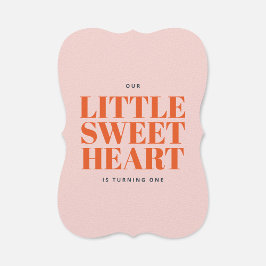 Invitación Primer cumpleaños del pequeño Chica de San Valentí