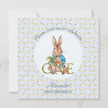 Primer cumpleaños del personalizado Pedro el conej