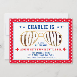 Invitación Primer cumpleaños del piloto de combate TopOne