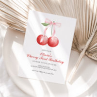 Primer cumpleaños del preppy Cherry Pink Bow
