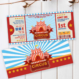 Invitación Primer cumpleaños del primer juego de Circo en col