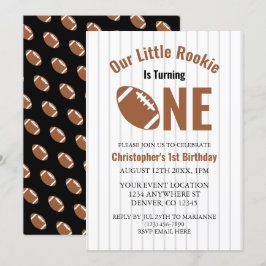 Invitación Primer cumpleaños del Rookie Football