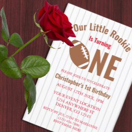 Invitación Primer cumpleaños del Rookie Football