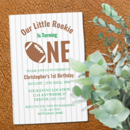 Invitación Primer cumpleaños del Rookie Football