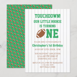 Invitación Primer cumpleaños del Rookie Football