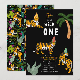 Invitación Primer cumpleaños del Safari de la Selva Tropical 
