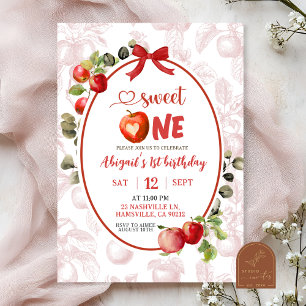 Invitación Primer cumpleaños del toile otoño otoño