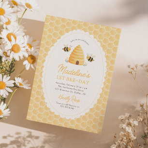 Invitación Primer cumpleaños Día de la Abeja