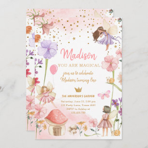Invitación Primer cumpleaños en el Chica de Fairy Magical For
