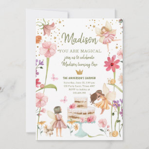 Invitación Primer cumpleaños en el Chica de Fairy Magical For