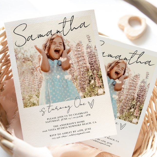 Invitación Primer Cumpleaños, Foto BIrthday Para Todas Las Ed (Subido por el creador)