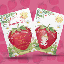 Primer cumpleaños Fresa Picnic Sweet un verano