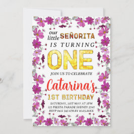 Invitación Primer cumpleaños inspirado en la Fiesta de Cosmos