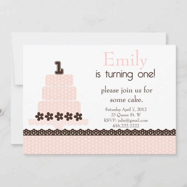 Invitación ¡Primer cumpleaños!Invitación (Anverso)