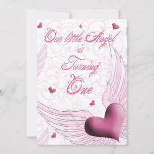 Invitación Primer cumpleaños - Nuestro pequeño ángel