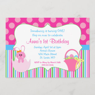 Invitación Primer cumpleaños Pascua