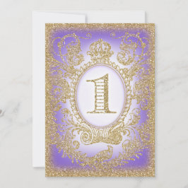 Invitación Primer cumpleaños una vez en el tiempo Princesa pú