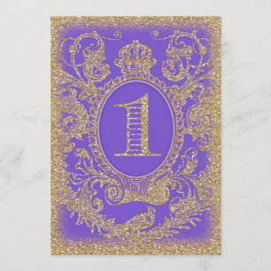 Invitación Primer cumpleaños, una vez la princesa morada 3