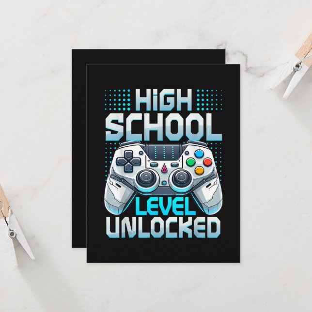 Invitación Primer Día de Escuela Secundaria Desbloqueado  (Anverso/Reverso In Situ)