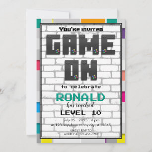 Invitación Primer día del nivel de los videojuegos