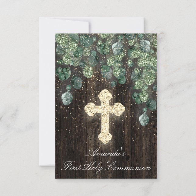 Invitación Primer evento cristiano de la comunión sagrada que (Reverso)