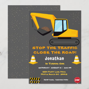 Invitación Primer Fiesta de Construcción de Niños de Cumpleañ